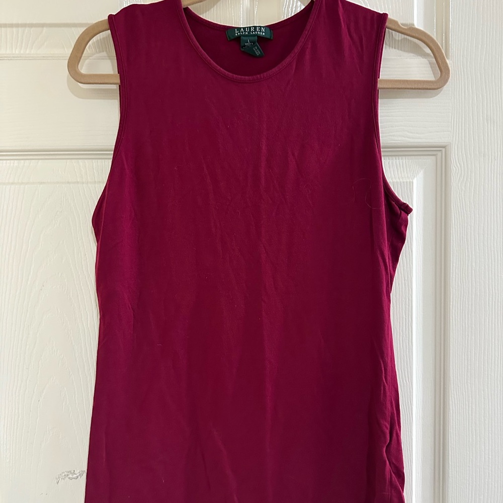 Lauren Ralph Lauren Women's Sleeveless Tank Top in Berry